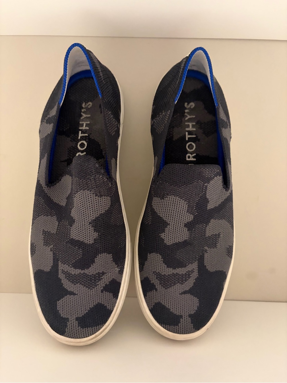 Rothy's Women’s Grey Camo Slip On Sneakers